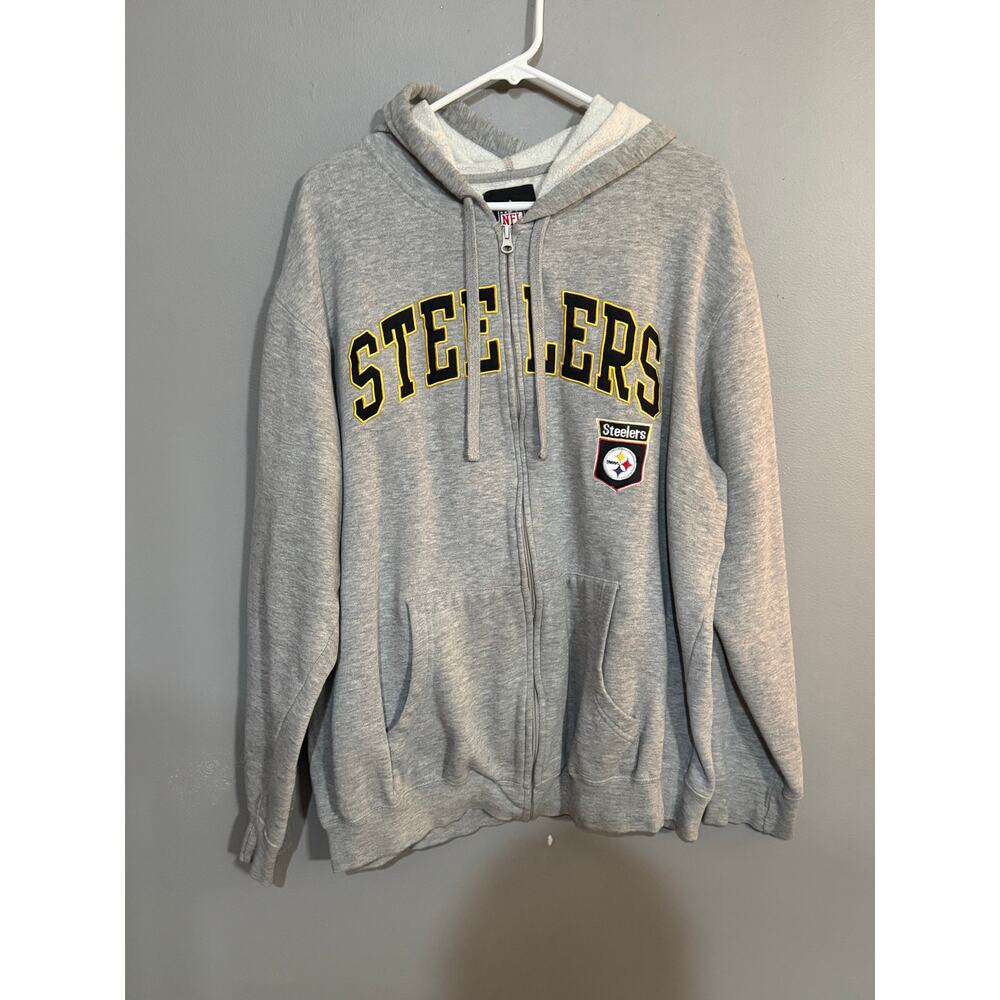 NFL‎ steelers zip front hooded sweatshirt men’s size L